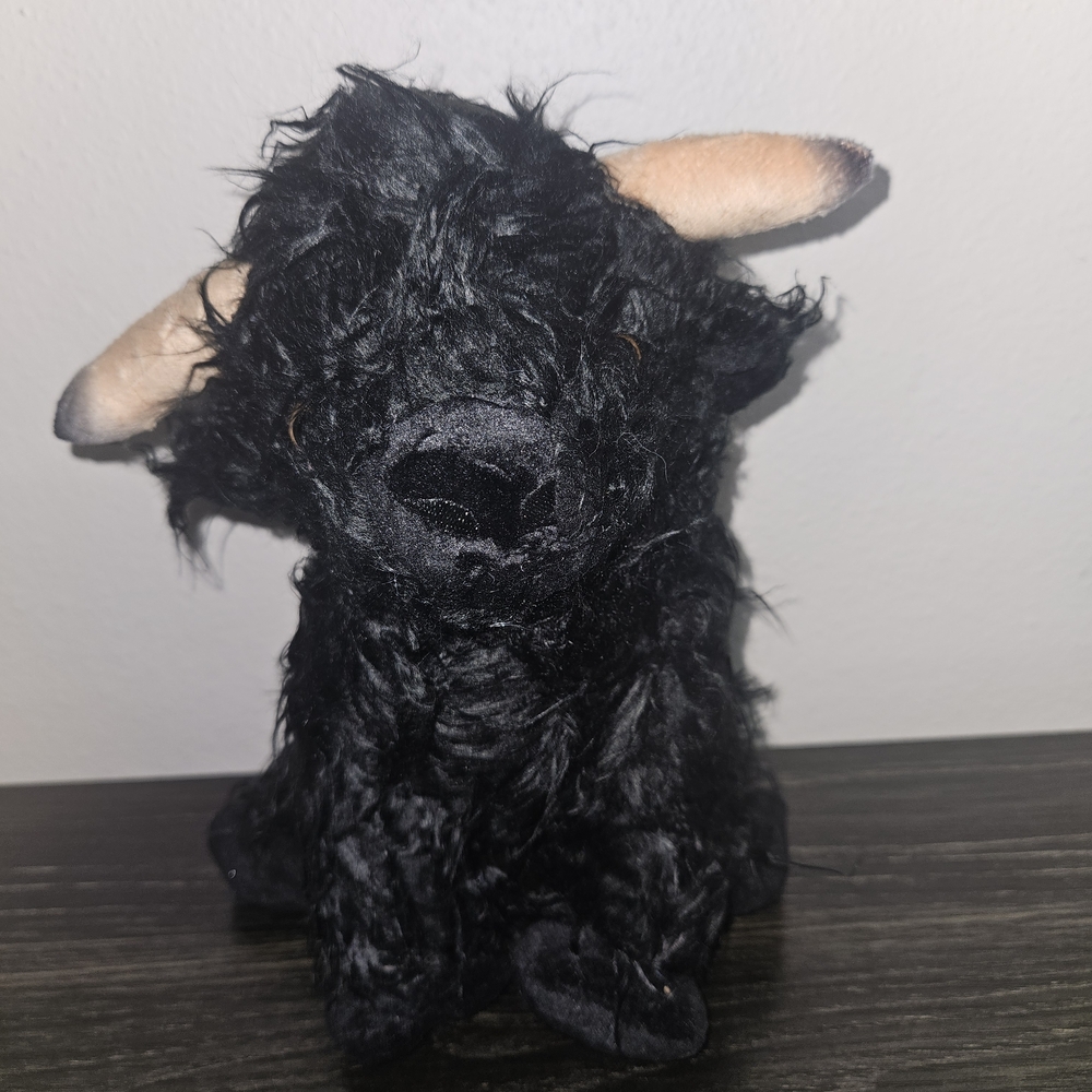 Plush Black Highland Cow Toy